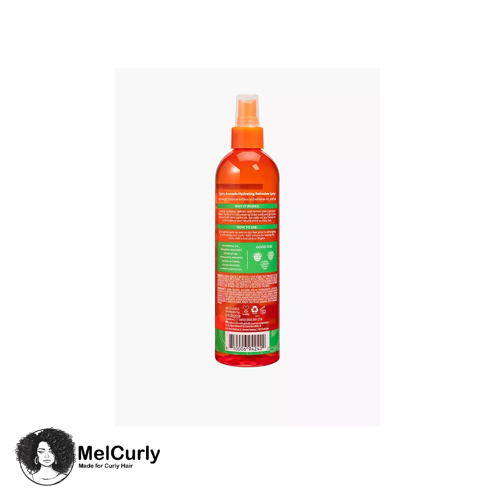 ۲۳-۱-cantu-avocado-hydrating-refresher-spray-355ml اسپری رفرش بین ۲ حمام اووکادو کنتو - تصویر 2