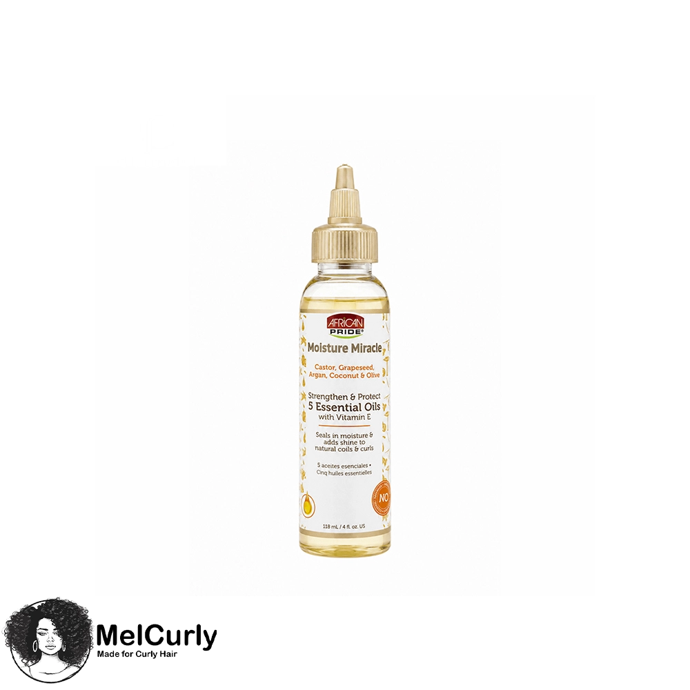 روغن محافظ و مراقبتی آفریکن پراید African Pride Moisture Miracle 5 Essential Oils مل کرلی