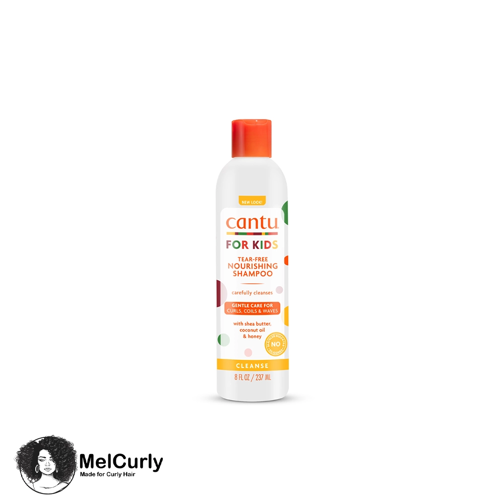 Cantu Care For Kids Tear-Free Nourishing Shampoo ویژگی های محصول : شامپو کودکان کنتو باعث سوزش چشم نمیشود پاک کننده و تقویت کننده مو تغذیه و افرایش رشد مو حاوی روغن نارگیل، شی باتر و عسل مناسب برای موهای فر و بافت و موج دار فاقد سولفات، پارابن، سیلیکون، فتالات، پارافین، گلوتن بدون تست حیوانی ساخت کشور: آمریکا حجم: 237 میل موجود در سایت مل کرلی