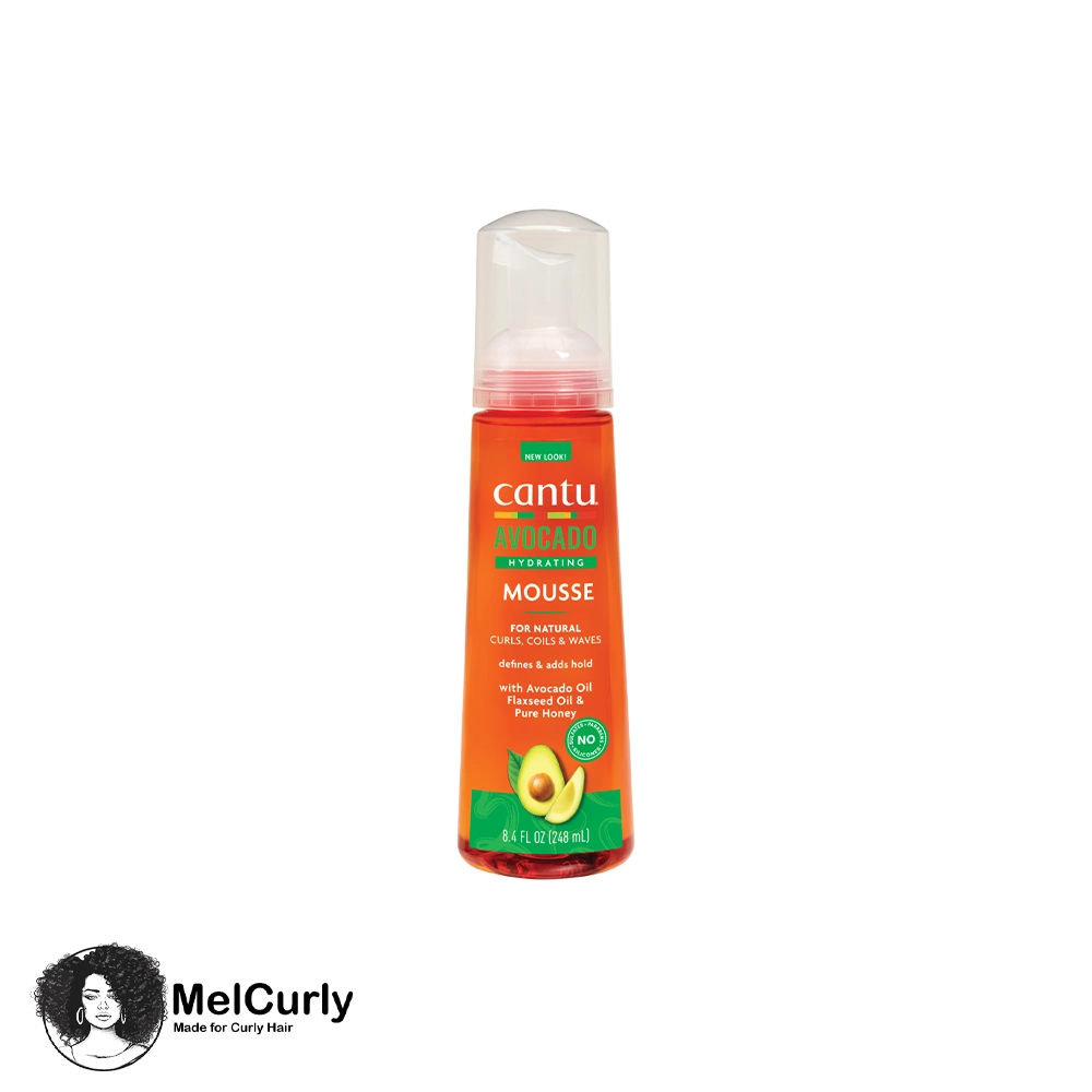 موس مو حالت دهنده آووکادو کنتو Cantu Hydrating Styling Mousse Avocado Oil 248ml مل کرلی