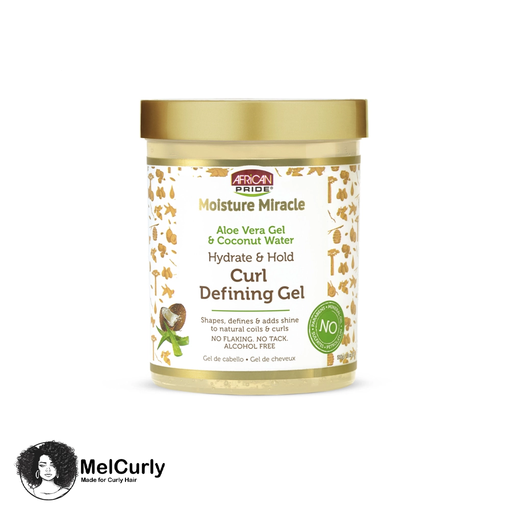 ژل حالت دهنده و آبرسان آفریکن پراید African Pride Moisture Miracle Hydrate & Hold Curl Defining Hair Gel مل کرلی