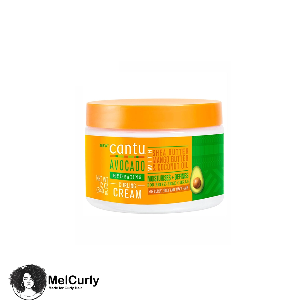 کرم فر کننده آووکادو کنتو Cantu Avocado Hydrating Curling Cream 340g old look طرح قدیمی مل کرلی mel curly