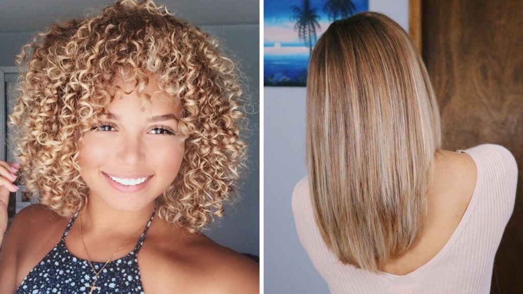 قبل و بعد استفاده از محصولات فر کننده مو 